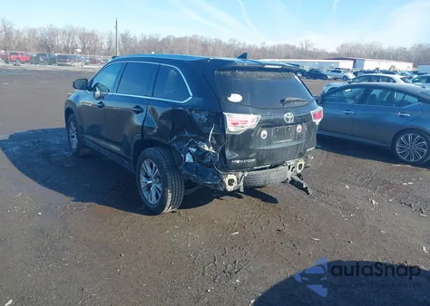 2015 Toyota Highlander Xle V6 from USA, damaged, VIN 5TDJKRFH5FS143130